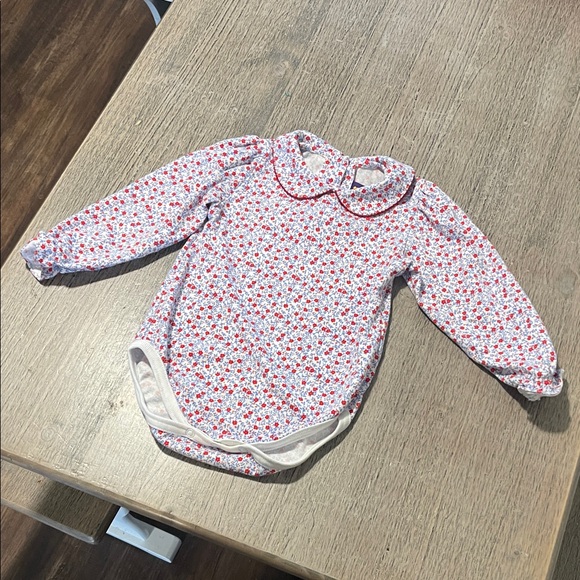 Disney Pooh Floral Baby Onesie - Red and Blue - Picture 1 of 5